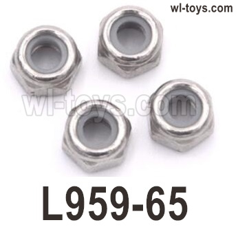Wltoys 104019 Parts L959-65 M4 Anti-Nut.Total 4pcs.Wltoys 104019 1/10 Parts, Wltoys 104019 RC Car Accessories.