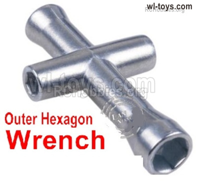 Wltoys 104019 Parts Outer Hexagon Wrench For the Wheel.Wltoys 104019 1/10 Parts, Wltoys 104019 RC Car Accessories.