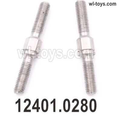 Wltoys 104019 Parts 12401.0280 Tie rod assembly.4x28mm.Total 2pcs.Wltoys 104019 1/10 Parts, Wltoys 104019 RC Car Accessories.