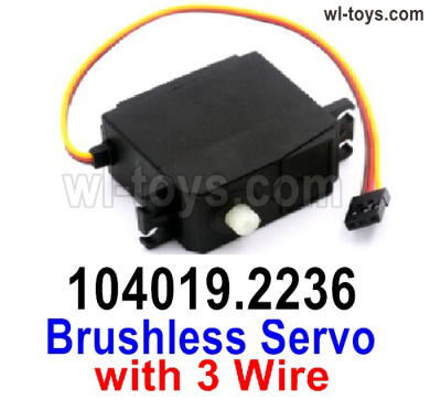 Wltoys 104019 Parts 104019.2236 6kg Servo unit with 3-Wire and Black color Dupont 3P plug.Wltoys 104019 1/10 Parts, Wltoys 104019 RC Car Accessories.