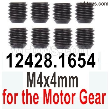 Wltoys 104019 Parts 12428.1654 M4X4 Machine screws For the Official Motor Gear.Total 8pcs.Wltoys 104019 1/10 Parts, Wltoys 104019 RC Car Accessories.