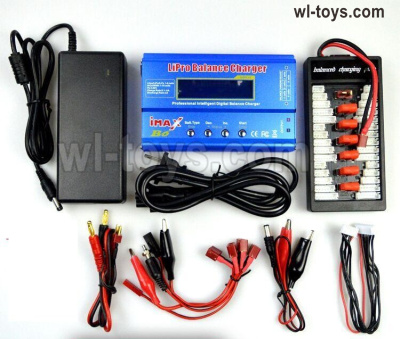 Wltoys 104019 Upgrade Parts Charger unit,Can charger 2s or 3s 6x battery at the same time.It includes the Power,B6 Charger,1-To-6 Parallel charging Board.Wltoys 104019 1/10 Parts, Wltoys 104019 RC Car Accessories.