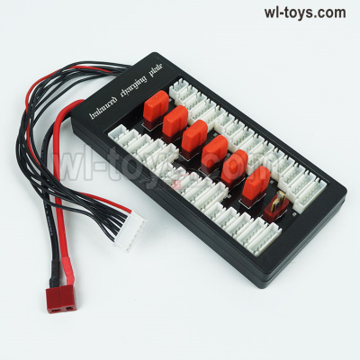 Wltoys 104019 Parts ParaBoard,Parallel charging Board with T Plug,Upgrade 1-to-6 Conversion board.Wltoys 104019 1/10 Parts, Wltoys 104019 RC Car Accessories.