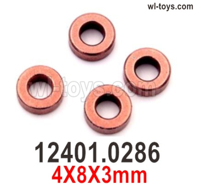 Wltoys 104019 Parts Oily copper sleeve 4X8X3mm.12401.0286.Total 4pcs.Wltoys 104019 1/10 Parts, Wltoys 104019 RC Car Accessories.