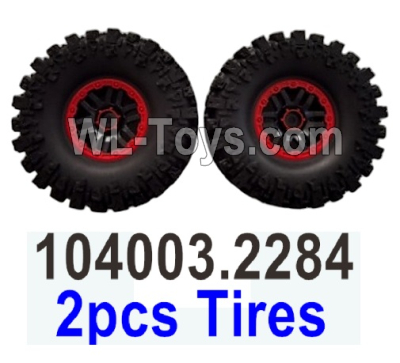 Wltoys 104020 Tires Wheels Parts 104003.2284 Tire Group.WLtoys 1/10 RC Car Crawler Accessories.