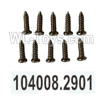 Wltoys 104020 Parts 104008.2901 Phillips Round Head Screws 1.4X5PA D2.3 Group.WLtoys 1/10 RC Car Crawler Accessories.