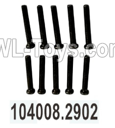 Wltoys 104020 Parts 104008.2902 Phillips Round Head Machine Screws 2.5X16PM D4 Group.WLtoys 1/10 RC Car Crawler Accessories.