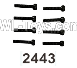 Wltoys 104020 Parts 104003.2443 Hex Socket Cap Screws 2.5X14HM D4.5 Group.WLtoys 1/10 RC Car Crawler Accessories.