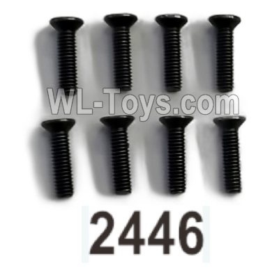 Wltoys 104020 Parts 104003.2446 Countersunk Hexagon Socket Machine Screws 2.5X10KM D4.5 Group.WLtoys 1/10 RC Car Crawler Accessories.