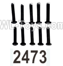 Wltoys 104020 Parts 104003.2473 Pan Head Hexagon Socket Screws 3X16TM D5.5 Group.WLtoys 1/10 RC Car Crawler Accessories.