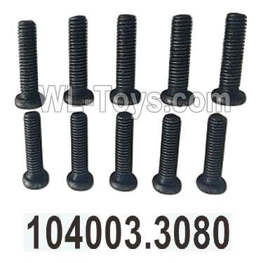 Wltoys 104020 Parts 104003.3080 Phillips Round Head Machine Screws 3X15PM D5 Group.WLtoys 1/10 RC Car Crawler Accessories.
