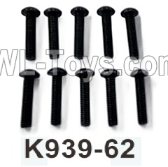 Wltoys 104020 Parts K939-62 Pan Head Hexagon Socket Screws M3X25 Group.WLtoys 1/10 RC Car Crawler Accessories.