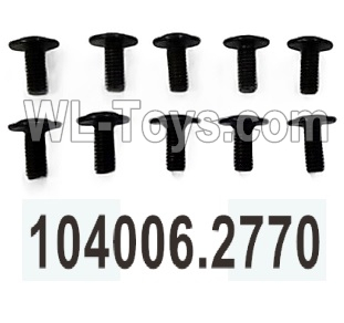 Wltoys 104020 Parts 104006.2770 Round Head Screws with Washer 2.5X6X7 Group.WLtoys 1/10 RC Car Crawler Accessories.