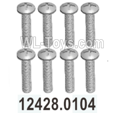 Wltoys 104020 Parts 12428.0104 Phillips Pan Head Screws 2.5X14 PM Group.WLtoys 1/10 RC Car Crawler Accessories.