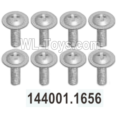 Wltoys 104020 Parts 144001.1656 Phillips Round Head ST2.5X8PWM6 Carbon Steel Black Zinc Plated Group.WLtoys 1/10 RC Car Crawler Accessories.