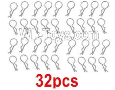Wltoys 104020 Parts R-Clips for the Body shell Cover. It Includes 32pcs-K939-49.WLtoys 1/10 RC Car Crawler Accessories.