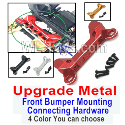 Wltoys 104020 Upgrade Metal Parts Front Bumper Mounting Connecting Hardware.4 Color you can choose.WLtoys 1/10 RC Car Crawler Accessories.
