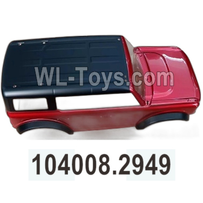 Wltoys 104020 Parts 104008.2949 Metal Red Car Shell Group -LWQ Custom Version.WLtoys 1/10 RC Car Crawler Accessories.