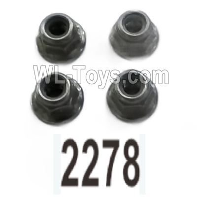 Wltoys 104020 Parts 104019.2278 M4 Flange Lock Nut -With Teeth.WLtoys 1/10 RC Car Crawler Accessories.