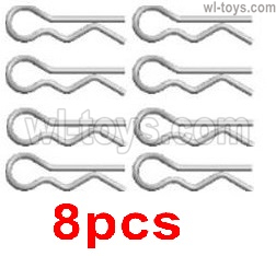 Wltoys 104072 Parts R-Clips Pin,R-Shape Fixed Pin for the Body shell cover(8pcs).K939-49.Wltoys 104072 1/10 Parts, Wltoys 104072 RC Car Accessories.