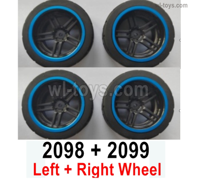Wltoys 104072 Parts Wheel Set.It Include the Left and Right Wheel.Total 4 Set. 104072.2098 + 104072.2099.Total 4 Set.Wltoys 104072 1/10 Parts, Wltoys 104072 RC Car Accessories.