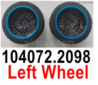Wltoys 104072 Parts Left Wheel Tires.104072.2098.Total 2 Set.Wltoys 104072 1/10 Parts, Wltoys 104072 RC Car Accessories.
