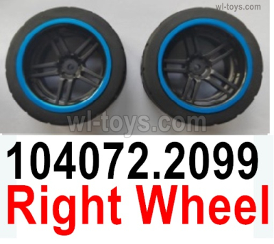 Wltoys 104072 Force Parts Right Wheel Tires.104072.2099.Total 2 Set.Wltoys 104072 1/10 Parts, Wltoys 104072 RC Car Accessories.