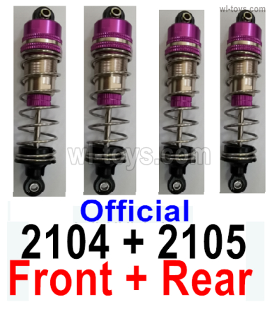 Wltoys 104072 Parts Front and Rear Shock Absorber,Official Damper.104072.2104 + 2105..Wltoys 104072 1/10 Parts, Wltoys 104072 RC Car Accessories.