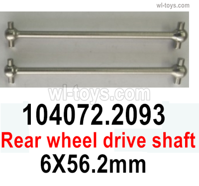 Wltoys 104072 Parts Rear wheel drive shaft.104072.2093.Total 2pcs.Wltoys 104072 1/10 Parts, Wltoys 104072 RC Car Accessories.