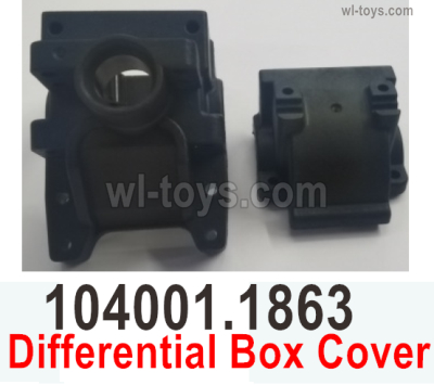 Wltoys 104072 Parts Differential Box Cover.104001.1863.It include the Upper and Bottom Cover.Wltoys 104072 1/10 Parts, Wltoys 104072 RC Car Accessories.