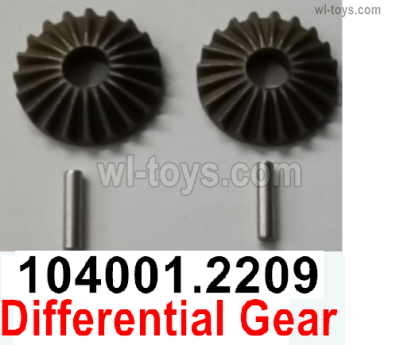 Wltoys 104072 Parts Differential Gear with Pins.104001.2209.Total 2 Set.Wltoys 104072 1/10 Parts, Wltoys 104072 RC Car Accessories.