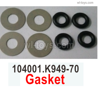 Wltoys 104072 Parts Gasket.K949-70.Total 8pcs.Wltoys 104072 1/10 Parts, Wltoys 104072 RC Car Accessories.