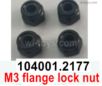 Wltoys 104072 Parts M3 flange lock nut.104001.2177.Wltoys 104072 1/10 Parts, Wltoys 104072 RC Car Accessories.