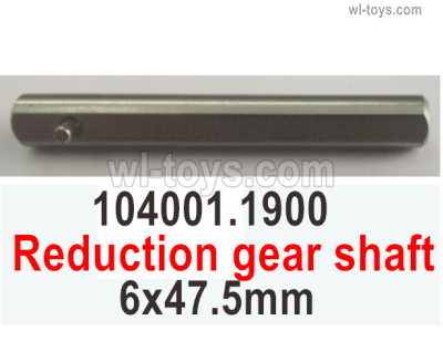 Wltoys 104072 Force Parts Reduction gear shaft.104001.1900.The size is 6x47.5mm.Wltoys 104072 1/10 Parts, Wltoys 104072 RC Car Accessories.