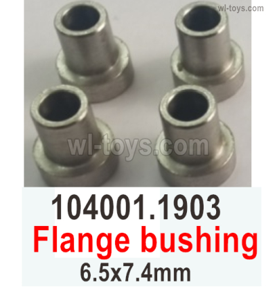 Wltoys 104072 Parts Flange bushing.104001.1903.Total 4pcs.The size is 6.5x7.4mm.Wltoys 104072 1/10 Parts, Wltoys 104072 RC Car Accessories.
