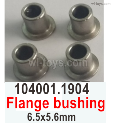 Wltoys 104072 Parts Flange bushing.104001.1904.Total 4pcs.The sizeis 6.5x5.6mm.Wltoys 104072 1/10 Parts, Wltoys 104072 RC Car Accessories.