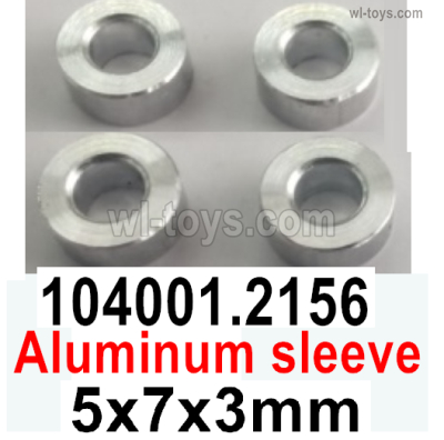 Wltoys 104072 Parts Aluminum sleeve.104001.1911.Total 4pcs.The size is 3x6x3mm.Wltoys 104072 1/10 Parts, Wltoys 104072 RC Car Accessories.