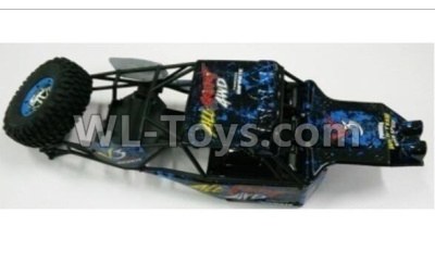 Wltoys 10428-2 Parts-130-09 10428-2.0754 Whole Car shell unit(Include Car shell,All Rollcage),Wltoys 10428-2 Rc Car Parts,High speed 1:10 Scale 4wd,10428-B2 Electric Power On Road Drift Racing Truck Car Parts