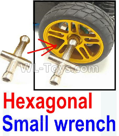 Wltoys 10428-2 Parts-02-04 Hexagonal small wrench(Can be used for M2, M2.5, M3, M4 nut specifications),Wltoys 10428-2 Rc Car Parts,High speed 1:10 Scale 4wd,10428-B2 Electric Power On Road Drift Racing Truck Car Parts