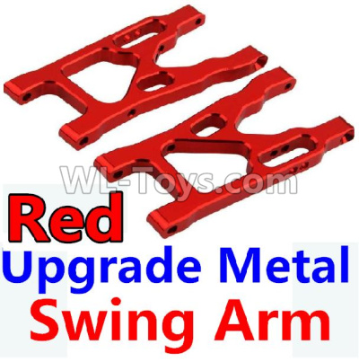 Wltoys 10428-2 Parts-09-02 K949-09 Upgrade Metal Swing Arm-Red-2pcs,Wltoys 10428-2 Rc Car Parts,High speed 1:10 Scale 4wd,10428-B2 Electric Power On Road Drift Racing Truck Car Parts