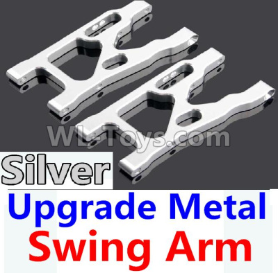 Wltoys 10428-2 Parts-09-05 K949-09 Upgrade Metal Swing Arm-Silver-2pcs,Wltoys 10428-2 Rc Car Parts,High speed 1:10 Scale 4wd,10428-B2 Electric Power On Road Drift Racing Truck Car Parts