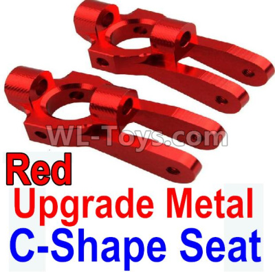 Wltoys 10428-2 Parts-10-01 K949-10 Upgrade Metal C-Shape Seat-Red-2pcs,Wltoys 10428-2 Rc Car Parts,High speed 1:10 Scale 4wd,10428-B2 Electric Power On Road Drift Racing Truck Car Parts
