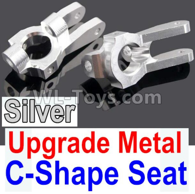 Wltoys 10428-C2 K949-10 Upgrade Metal C-Shape Seat-Silver-2pcs,Wltoys 10428-C2 Rc Car Parts,High speed 1:10 Scale 4wd,10428-C2 Electric Power On Road Drift Racing Truck Car Parts