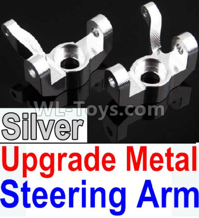 Wltoys 10428-2 Parts-11-05 K949-11 Upgrade Metal Steering arm-Silver-2pcs,Wltoys 10428-2 Rc Car Parts,High speed 1:10 Scale 4wd,10428-B2 Electric Power On Road Drift Racing Truck Car Parts