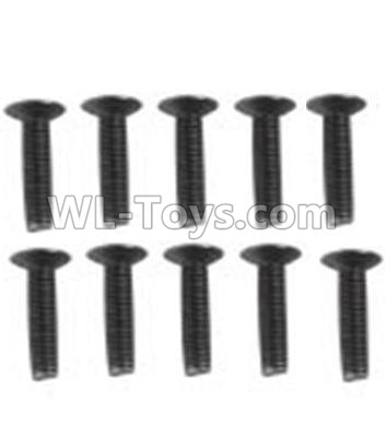 Wltoys 10428-2 Parts-114-01 A929-60 Countersunk head inner hexagon Screws-M3X16-Black zinc plated(10PCS),Wltoys 10428-2 Rc Car Parts,High speed 1:10 Scale 4wd,10428-B2 Electric Power On Road Drift Racing Truck Car Parts