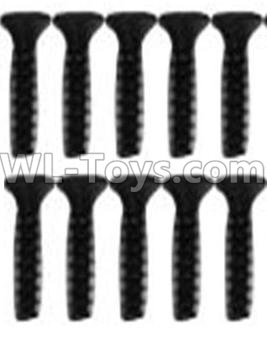 Wltoys 10428-2 Parts-114-03 A929-63 Countersunk head inner hexagon Screws-M2.6X10-Black zinc plated(10PCS),Wltoys 10428-2 Rc Car Parts,High speed 1:10 Scale 4wd,10428-B2 Electric Power On Road Drift Racing Truck Car Parts