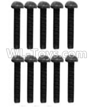 Wltoys 10428-C2 A929-75 Pan head inner hexagon Screws-M3X10-Black zinc plated(10PCS),Wltoys 10428-C2 Rc Car Parts,High speed 1:10 Scale 4wd,10428-C2 Electric Power On Road Drift Racing Truck Car Parts
