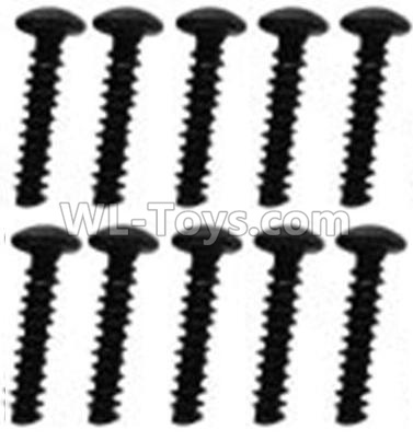 Wltoys 10428-C2 A929-79 Pan head inner hexagon Screws-M3X14-Black zinc plated(10PCS),Wltoys 10428-C2 Rc Car Parts,High speed 1:10 Scale 4wd,10428-C2 Electric Power On Road Drift Racing Truck Car Parts