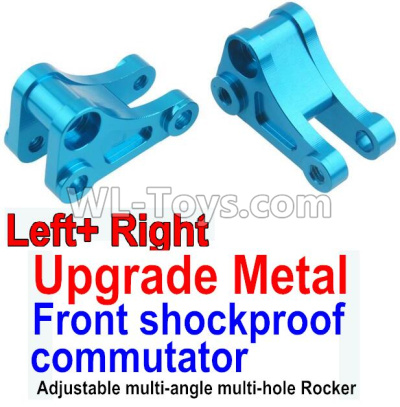 Wltoys 10428-2 Parts-14-03 Upgrade Metal Front shockproof commutator(Left and Right)-Blue,Wltoys 10428-2 Rc Car Parts,High speed 1:10 Scale 4wd,10428-B2 Electric Power On Road Drift Racing Truck Car Parts