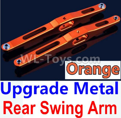 Wltoys 10428-C2 K949-29 Upgrade Metal Rear Swing Arm-Orange-2pcs,Wltoys 10428-C2 Rc Car Parts,High speed 1:10 Scale 4wd,10428-C2 Electric Power On Road Drift Racing Truck Car Parts